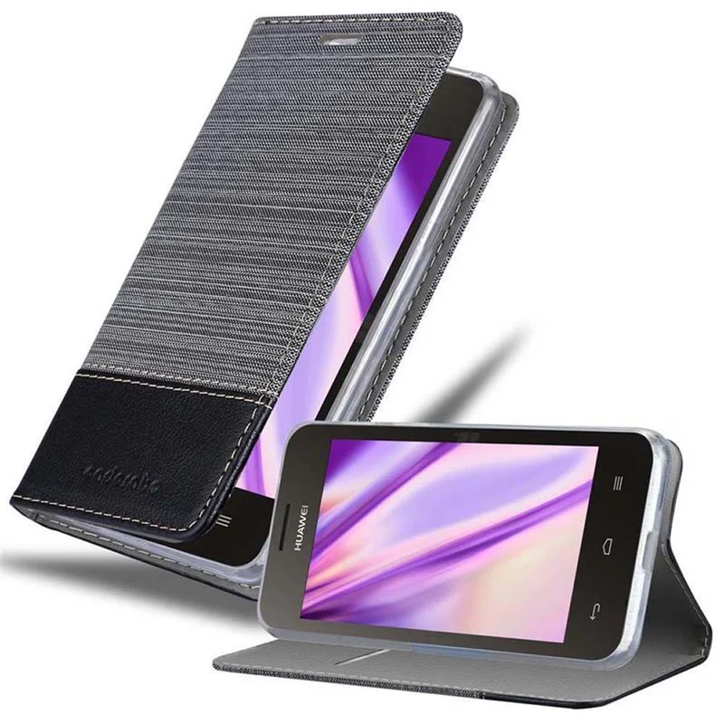 Cadorabo Hülle kompatibel mit Huawei Y3 / Y3C / Y330 / Y331 / Y360 Schutzhülle mit Magnetverschluss, Standfunktion und Kartenfach