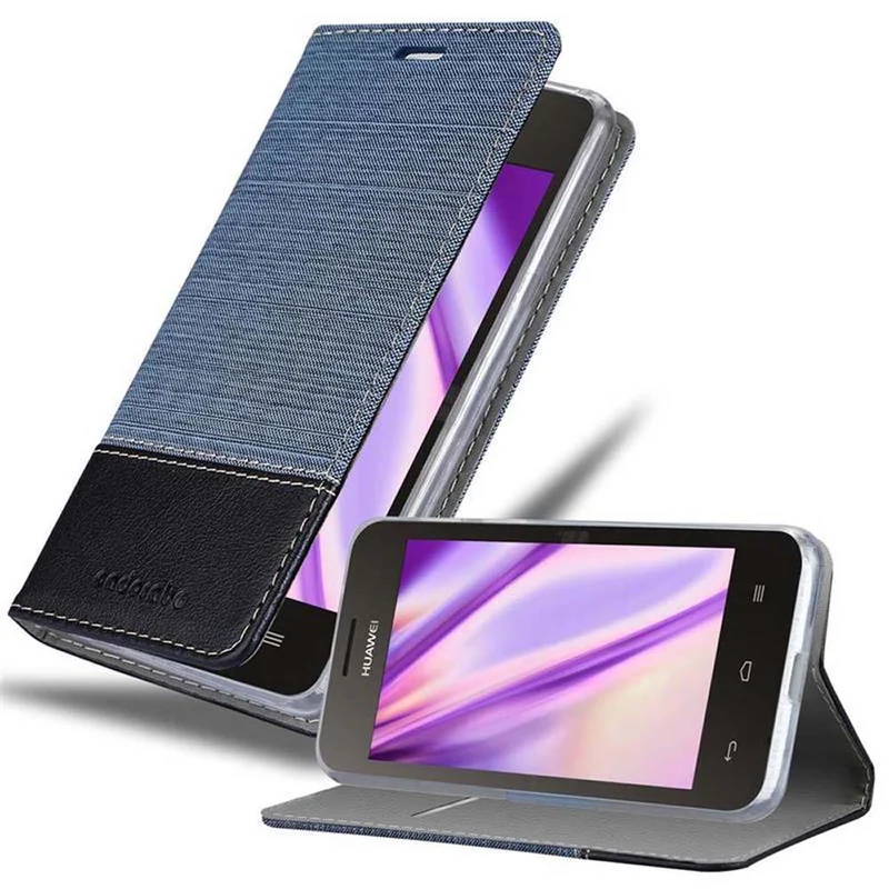 Cadorabo Hülle kompatibel mit Huawei Y3 / Y3C / Y330 / Y331 / Y360 Schutzhülle mit Magnetverschluss, Standfunktion und Kartenfach