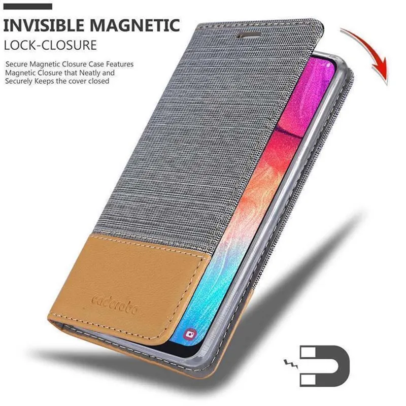 Cadorabo Hülle kompatibel mit Samsung Galaxy A50 4G / A50s / A30s Schutzhülle mit Magnetverschluss, Standfunktion und Kartenfach