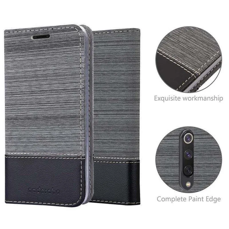 Cadorabo Hülle kompatibel mit Xiaomi Mi 9 SE Schutzhülle mit Magnetverschluss, Standfunktion und Kartenfach
