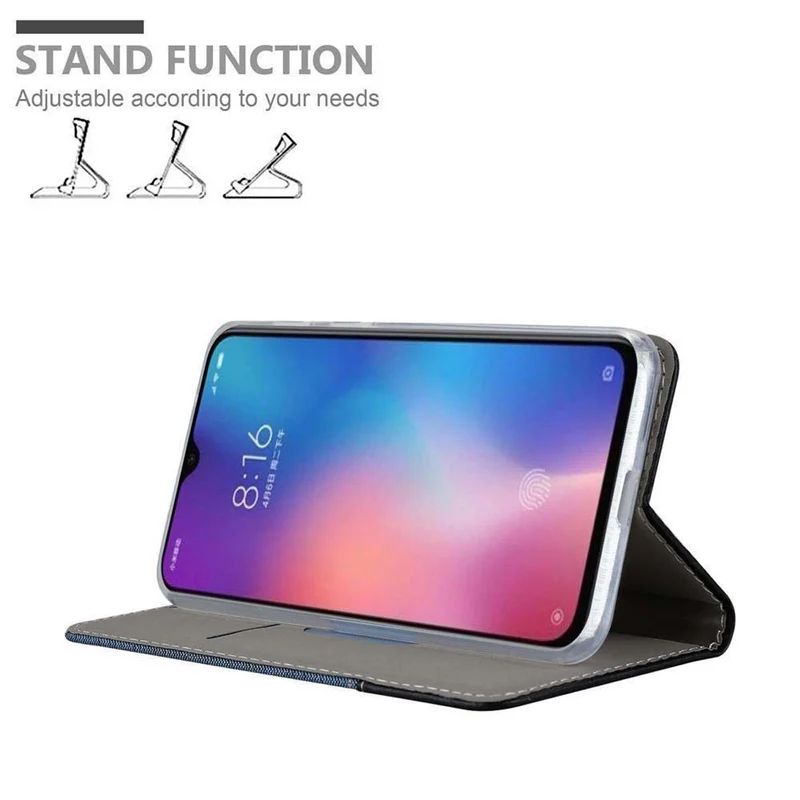 Cadorabo Hülle kompatibel mit Xiaomi Mi 9 SE Schutzhülle mit Magnetverschluss, Standfunktion und Kartenfach