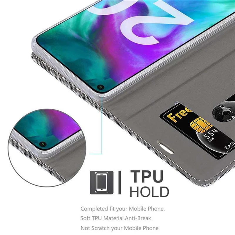 Cadorabo Hülle kompatibel mit Honor 20 / 20S / Huawei NOVA 5T Schutzhülle mit Magnetverschluss, Standfunktion und Kartenfach