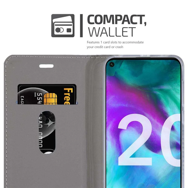 Cadorabo Hülle kompatibel mit Honor 20 / 20S / Huawei NOVA 5T Schutzhülle mit Magnetverschluss, Standfunktion und Kartenfach