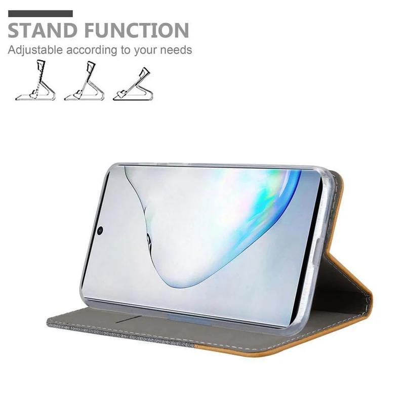 Cadorabo Hülle kompatibel mit Samsung Galaxy NOTE 10 Schutzhülle mit Magnetverschluss, Standfunktion und Kartenfach