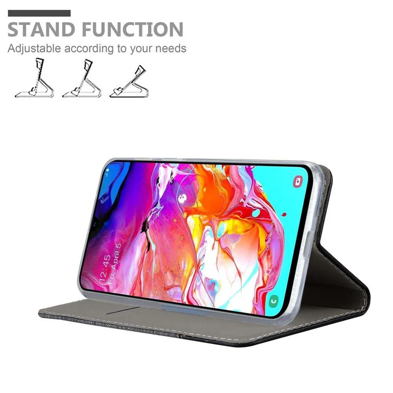 Cadorabo Hülle kompatibel mit Samsung Galaxy A70 / A70s Schutzhülle mit Magnetverschluss, Standfunktion und Kartenfach