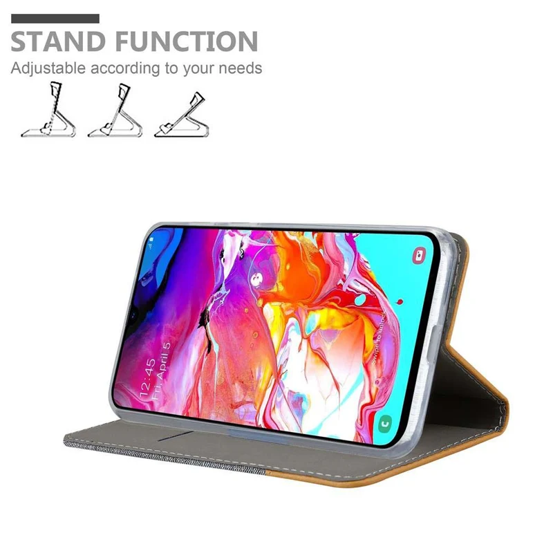 Cadorabo Hülle kompatibel mit Samsung Galaxy A70 / A70s Schutzhülle mit Magnetverschluss, Standfunktion und Kartenfach