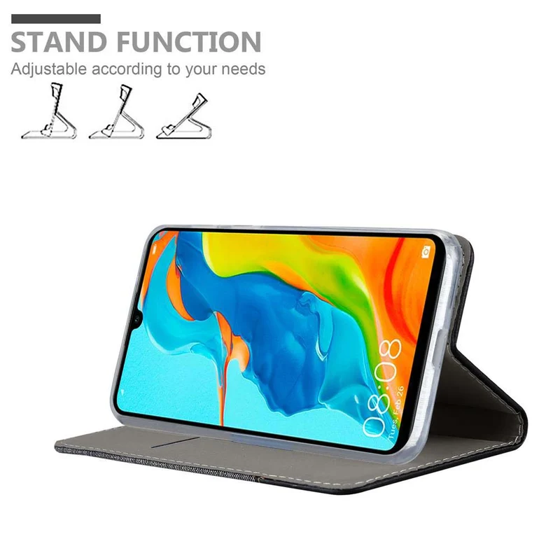 Cadorabo Hülle kompatibel mit Huawei P30 LITE Schutzhülle mit Magnetverschluss, Standfunktion und Kartenfach