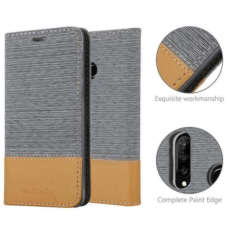 Cadorabo Hülle kompatibel mit Huawei P30 LITE Schutzhülle mit Magnetverschluss, Standfunktion und Kartenfach