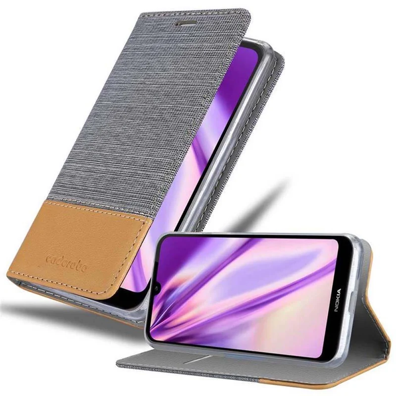 Cadorabo Hülle kompatibel mit Nokia 4,2 Schutzhülle mit Magnetverschluss, Standfunktion und Kartenfach