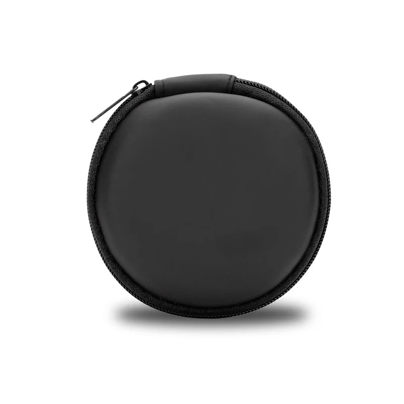 Cadorabo Kopfhörer Aufbewahrungsbox Runde Robuste Tasche aus formstabilem Stoff mit Netzfach und Reißverschluss für Headset, In-Ear Headphone und vieles mehr