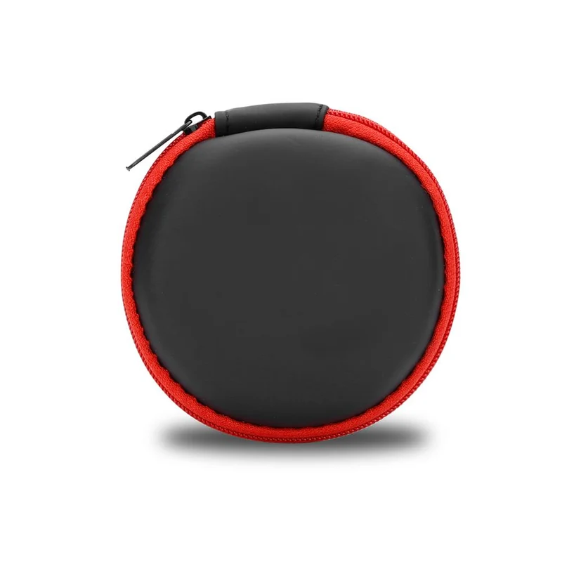 Cadorabo Kopfhörer Aufbewahrungsbox Runde Robuste Tasche aus formstabilem Stoff mit Netzfach und Reißverschluss für Headset, In-Ear Headphone und vieles mehr