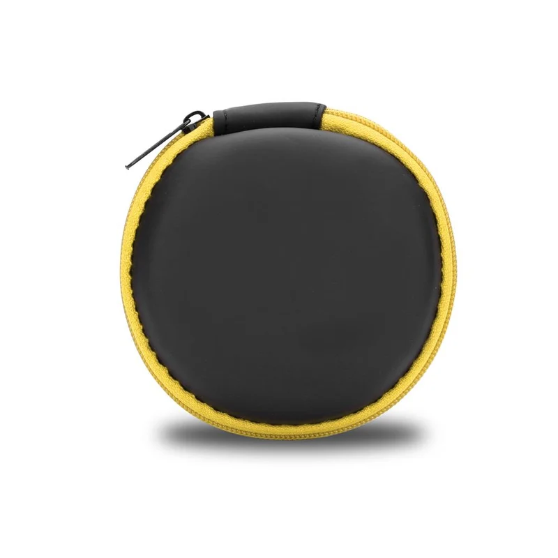 Cadorabo Kopfhörer Aufbewahrungsbox Runde Robuste Tasche aus formstabilem Stoff mit Netzfach und Reißverschluss für Headset, In-Ear Headphone und vieles mehr