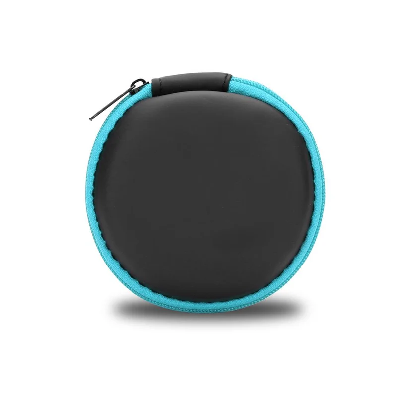 Cadorabo Kopfhörer Aufbewahrungsbox Runde Robuste Tasche aus formstabilem Stoff mit Netzfach und Reißverschluss für Headset, In-Ear Headphone und vieles mehr