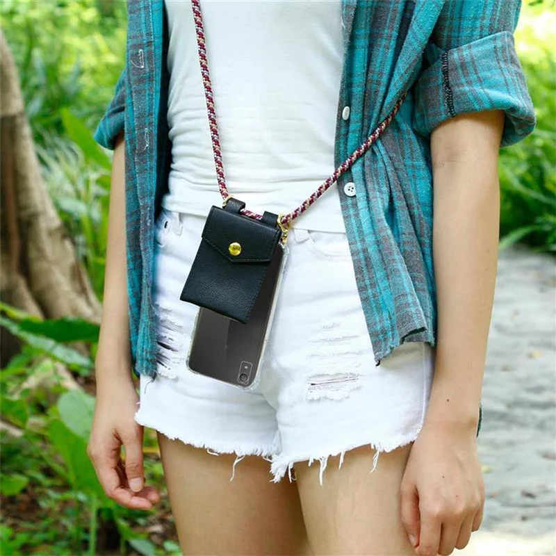 Cadorabo Handy Kette kompatibel mit Sony Xperia XA1 Silikon Schutzhülle mit Gold Ringen, Kordel Band und abnehmbarem Etui