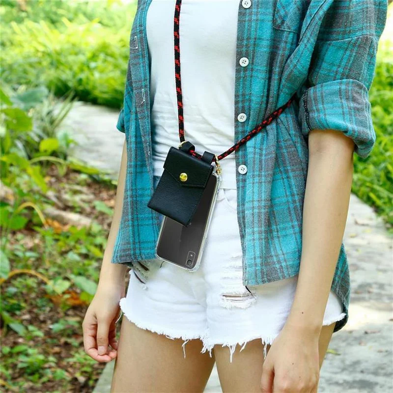 Cadorabo Handy Kette kompatibel mit Sony Xperia XA1 Silikon Schutzhülle mit Gold Ringen, Kordel Band und abnehmbarem Etui