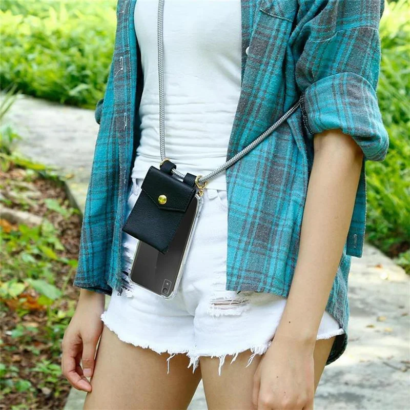 Cadorabo Handy Kette kompatibel mit Sony Xperia XA1 Silikon Schutzhülle mit Gold Ringen, Kordel Band und abnehmbarem Etui