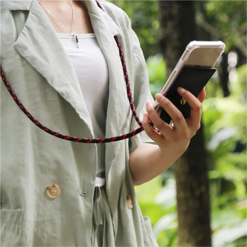 Cadorabo Handy Kette kompatibel mit Sony Xperia XA Silikon Schutzhülle mit Gold Ringen, Kordel Band und abnehmbarem Etui