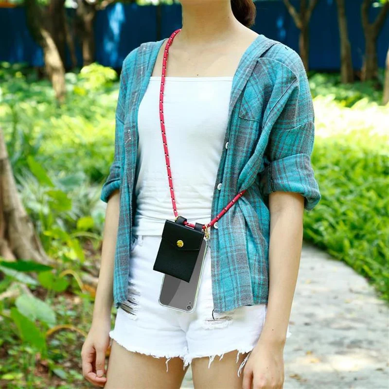 Cadorabo Handy Kette kompatibel mit Sony Xperia XA Silikon Schutzhülle mit Gold Ringen, Kordel Band und abnehmbarem Etui