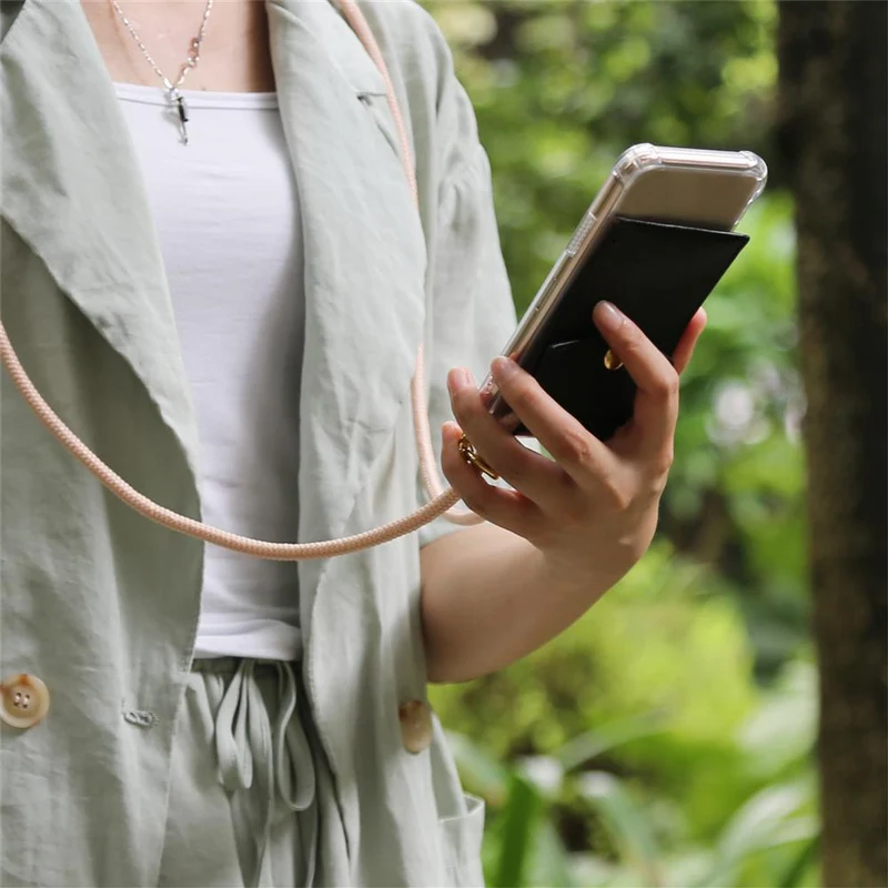 Cadorabo Handy Kette kompatibel mit Sony Xperia XA Silikon Schutzhülle mit Gold Ringen, Kordel Band und abnehmbarem Etui