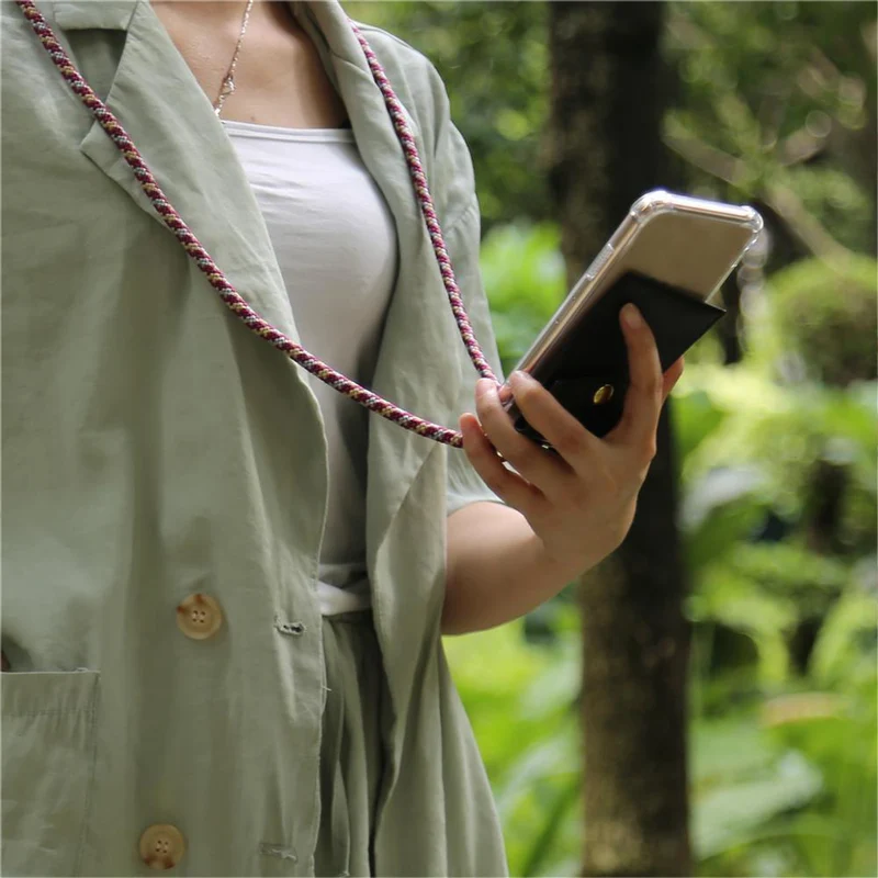 Cadorabo Handy Kette kompatibel mit OnePlus 6T Silikon Schutzhülle mit Gold Ringen, Kordel Band und abnehmbarem Etui