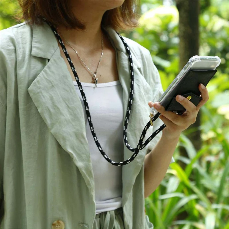 Cadorabo Handy Kette kompatibel mit Motorola MOTO G5S Silikon Schutzhülle mit Gold Ringen, Kordel Band und abnehmbarem Etui