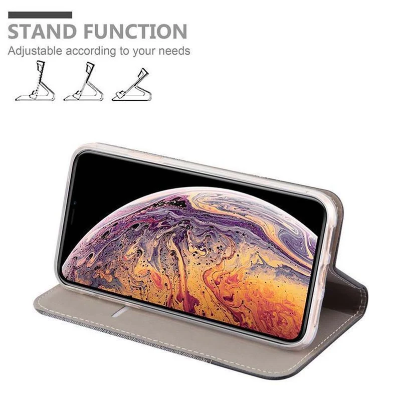 Cadorabo Hülle kompatibel mit Apple iPhone XS MAX Schutzhülle mit Magnetverschluss, Standfunktion und Kartenfach