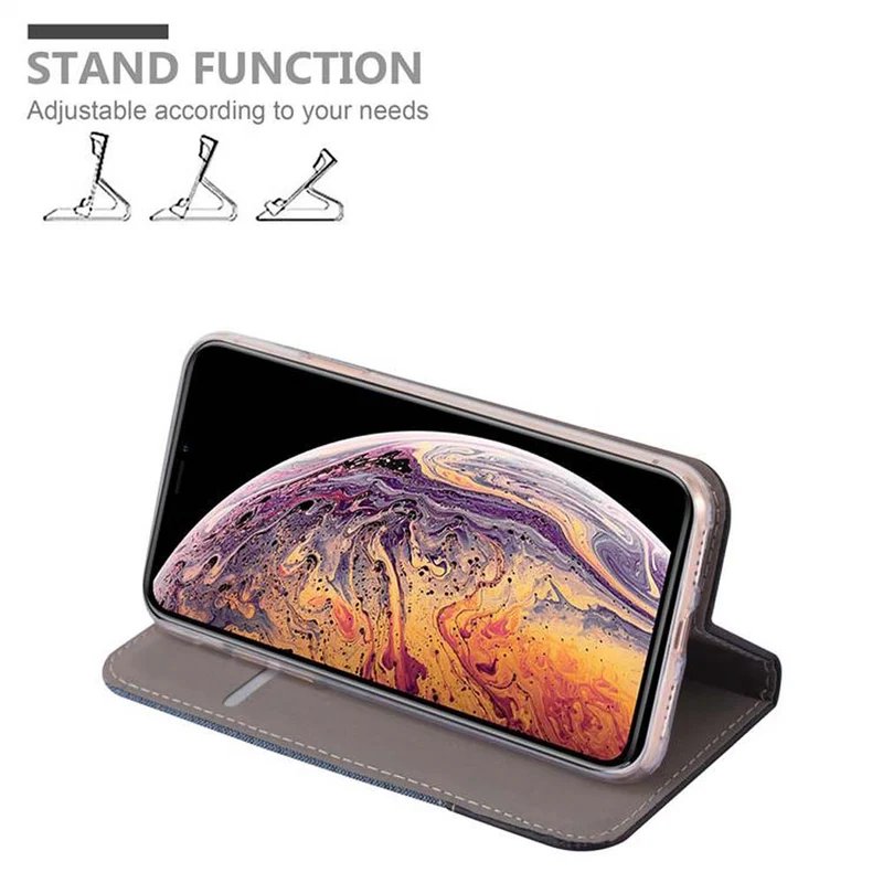 Cadorabo Hülle kompatibel mit Apple iPhone XS MAX Schutzhülle mit Magnetverschluss, Standfunktion und Kartenfach