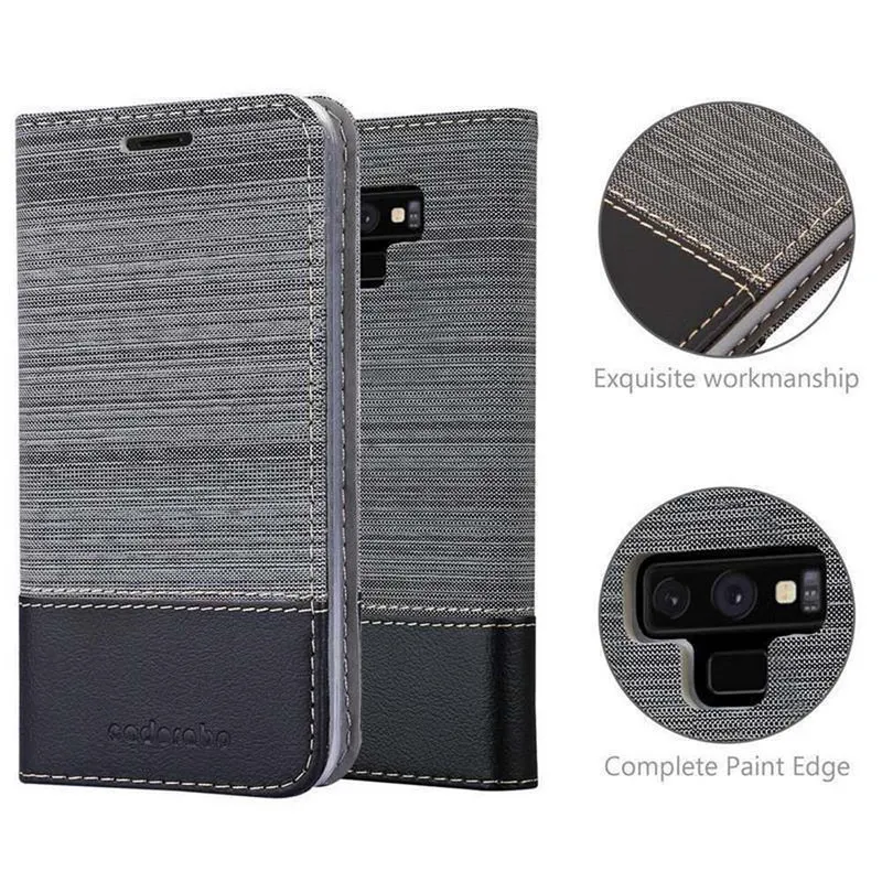 Cadorabo Hülle kompatibel mit Samsung Galaxy NOTE 9 Schutzhülle mit Magnetverschluss, Standfunktion und Kartenfach