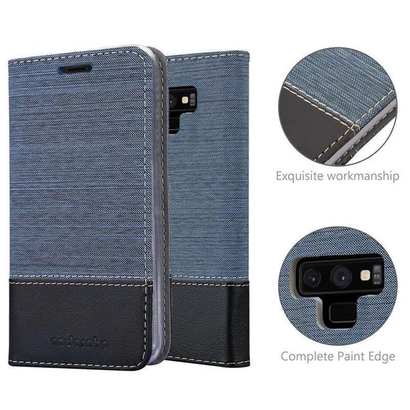 Cadorabo Hülle kompatibel mit Samsung Galaxy NOTE 9 Schutzhülle mit Magnetverschluss, Standfunktion und Kartenfach