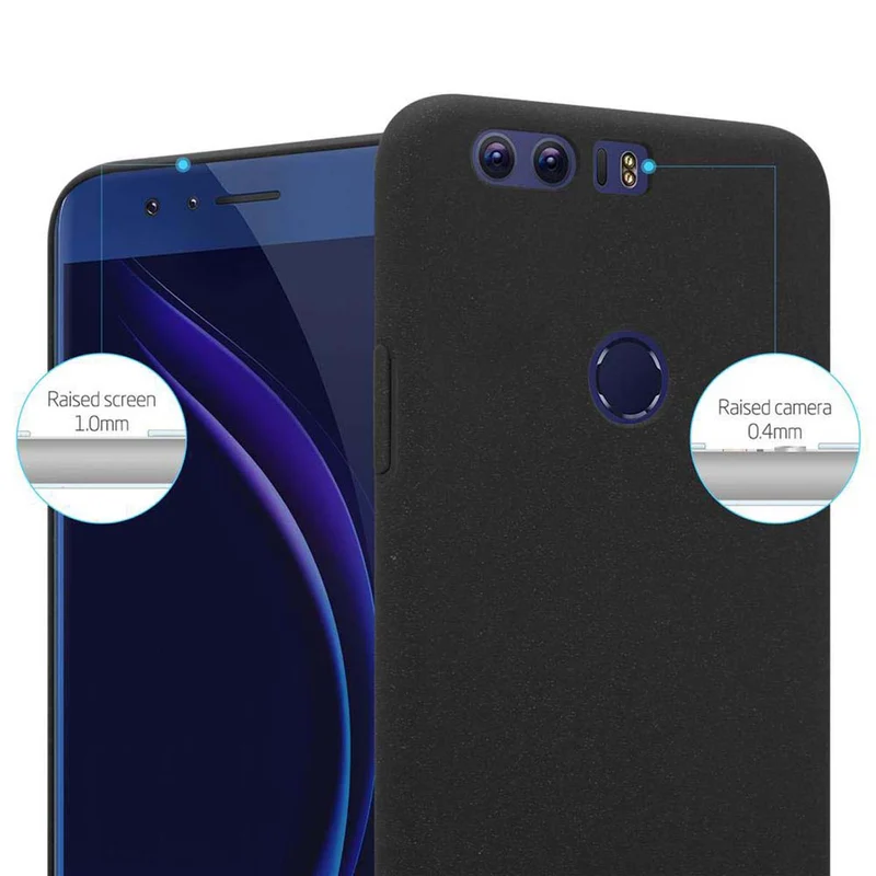 Cadorabo Hülle kompatibel mit Honor 8 / 8 PREMIUM Hard Case Schutzhülle in Frosted Optik gegen Kratzer und Stöße