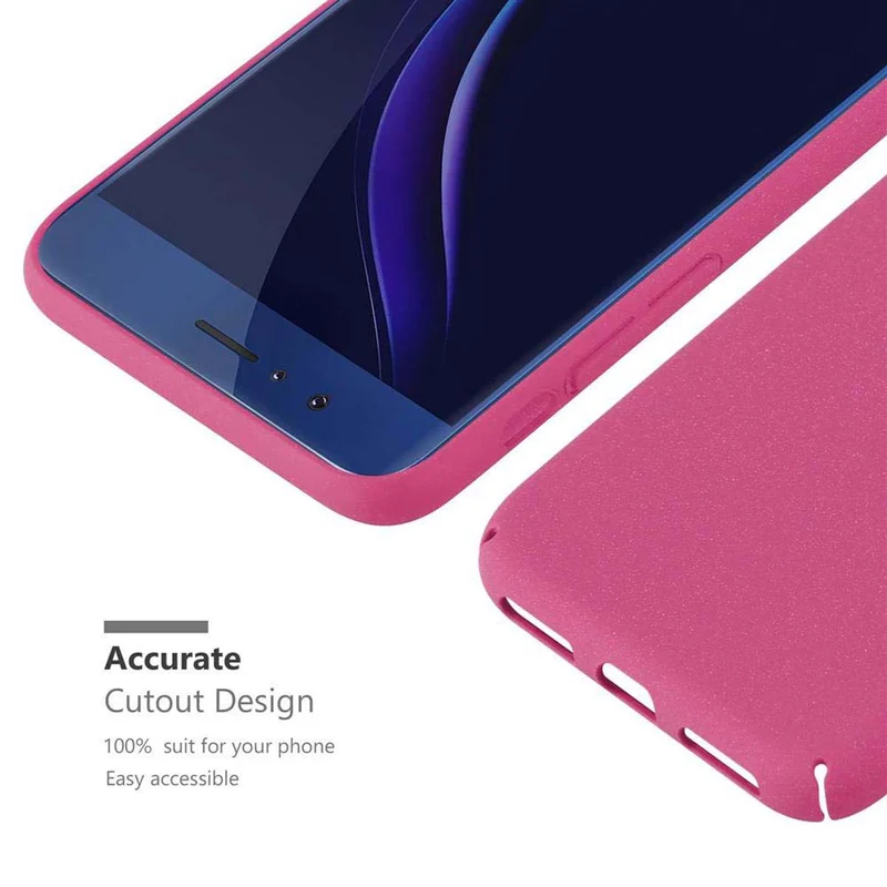 Cadorabo Hülle kompatibel mit Honor 8 / 8 PREMIUM Hard Case Schutzhülle in Frosted Optik gegen Kratzer und Stöße