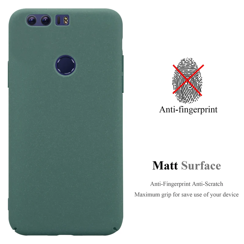 Cadorabo Hülle kompatibel mit Honor 8 / 8 PREMIUM Hard Case Schutzhülle in Frosted Optik gegen Kratzer und Stöße