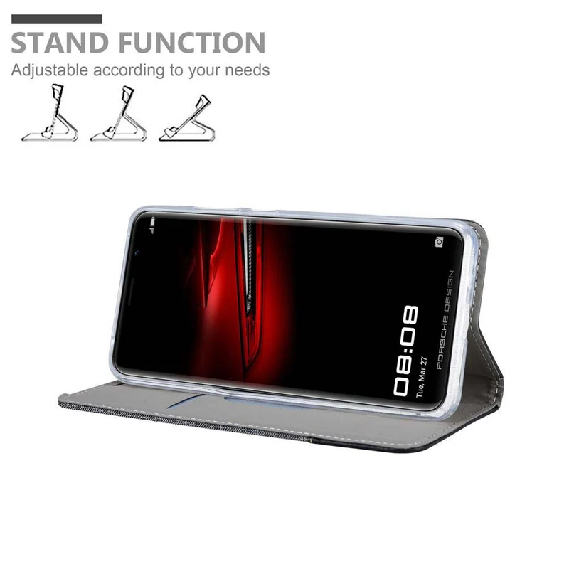 Cadorabo Hülle kompatibel mit Huawei MATE RS Schutzhülle mit Magnetverschluss, Standfunktion und Kartenfach