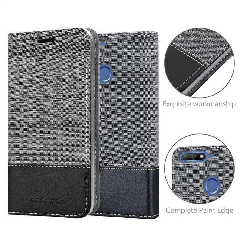 Cadorabo Hülle kompatibel mit Huawei Y6 PRIME Schutzhülle mit Magnetverschluss, Standfunktion und Kartenfach