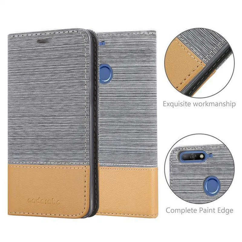 Cadorabo Hülle kompatibel mit Huawei Y6 PRIME Schutzhülle mit Magnetverschluss, Standfunktion und Kartenfach