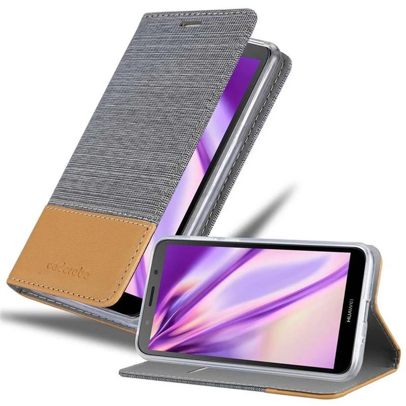 Cadorabo Hülle kompatibel mit Huawei Y5 PRIME 2018 / Y5 2018 Schutzhülle mit Magnetverschluss, Standfunktion und Kartenfach