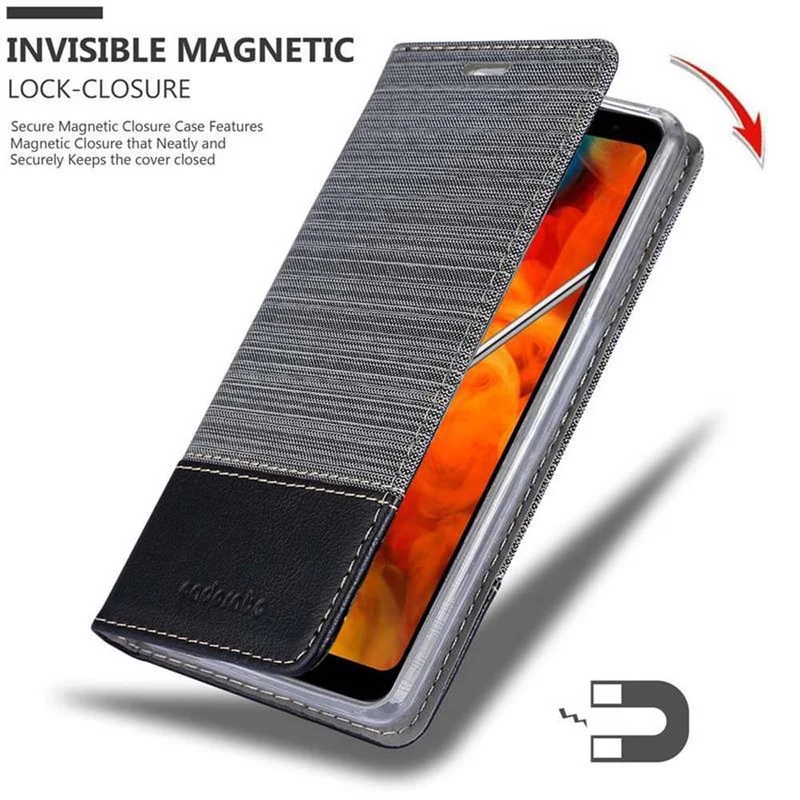 Cadorabo Hülle kompatibel mit LG Q STYLUS Schutzhülle mit Magnetverschluss, Standfunktion und Kartenfach