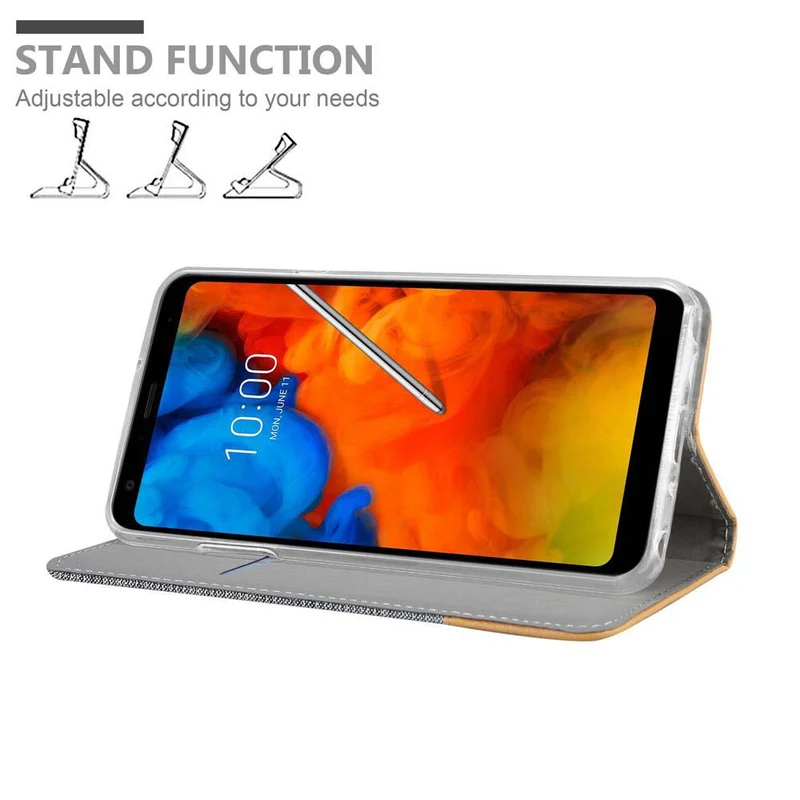 Cadorabo Hülle kompatibel mit LG Q STYLUS Schutzhülle mit Magnetverschluss, Standfunktion und Kartenfach