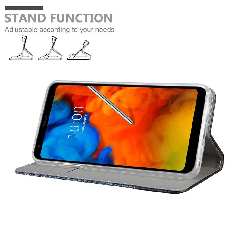 Cadorabo Hülle kompatibel mit LG Q STYLUS Schutzhülle mit Magnetverschluss, Standfunktion und Kartenfach