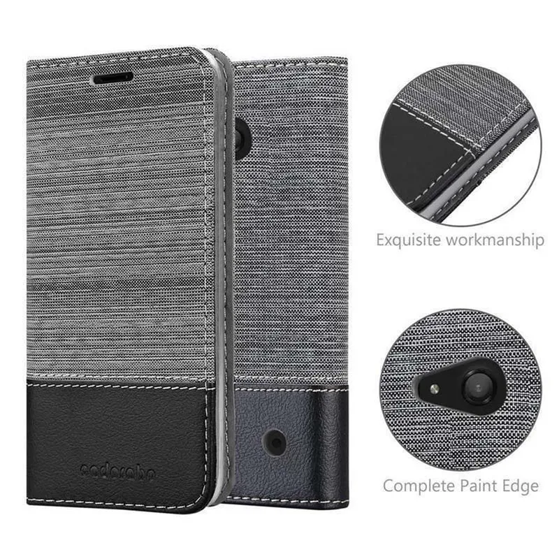 Cadorabo Hülle kompatibel mit Nokia Lumia 550 Schutzhülle mit Magnetverschluss, Standfunktion und Kartenfach