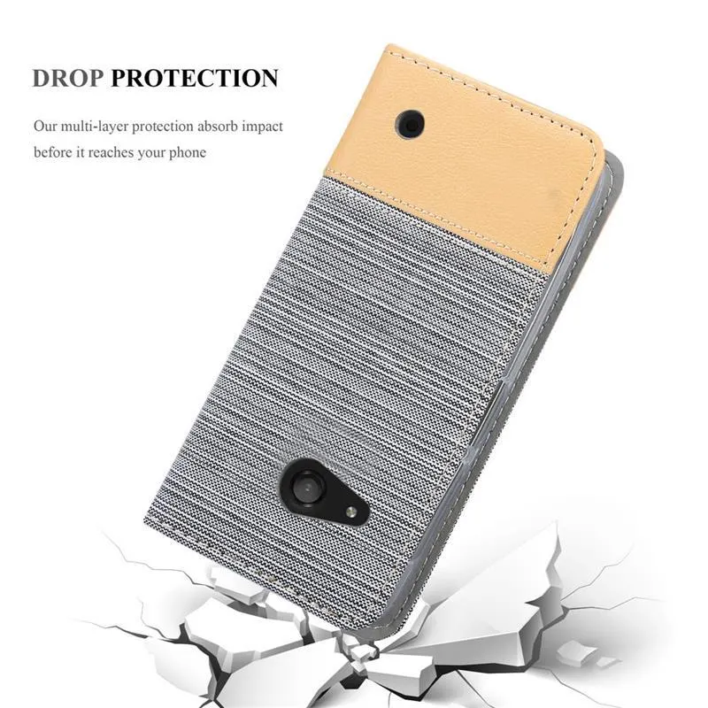 Cadorabo Hülle kompatibel mit Nokia Lumia 550 Schutzhülle mit Magnetverschluss, Standfunktion und Kartenfach