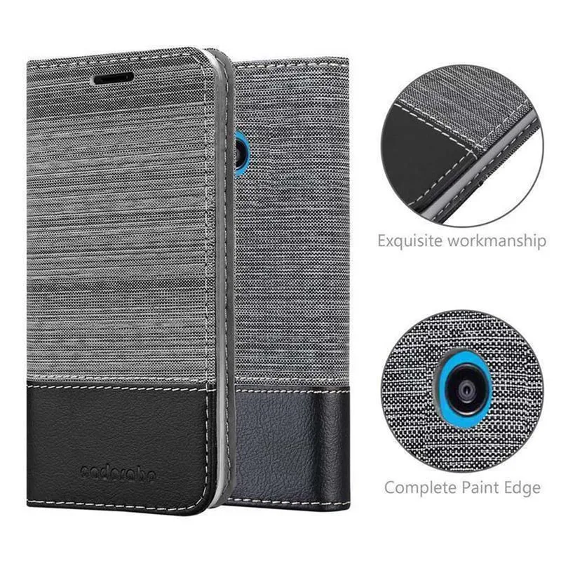 Cadorabo Hülle kompatibel mit Nokia Lumia 530 Schutzhülle mit Magnetverschluss, Standfunktion und Kartenfach