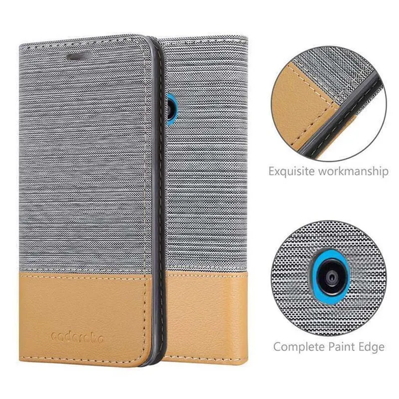 Cadorabo Hülle kompatibel mit Nokia Lumia 530 Schutzhülle mit Magnetverschluss, Standfunktion und Kartenfach
