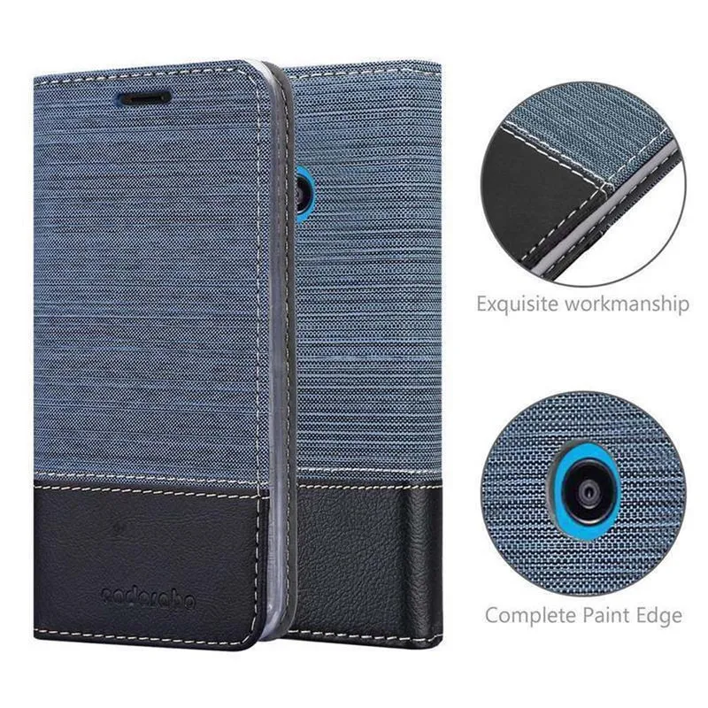 Cadorabo Hülle kompatibel mit Nokia Lumia 530 Schutzhülle mit Magnetverschluss, Standfunktion und Kartenfach