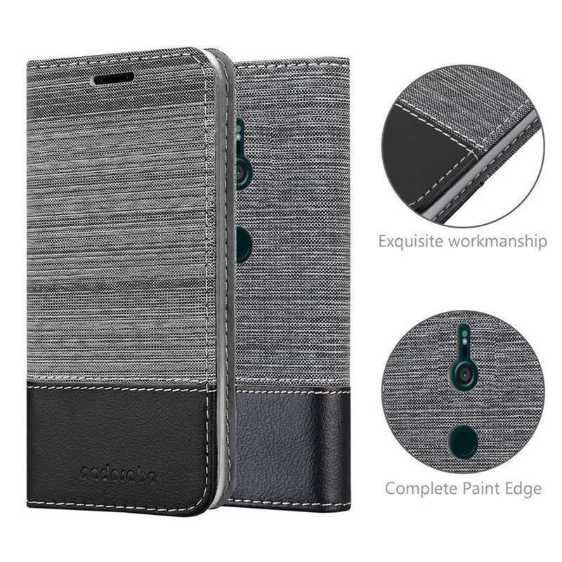 Cadorabo Hülle kompatibel mit Sony Xperia XZ3 Schutzhülle mit Magnetverschluss, Standfunktion und Kartenfach