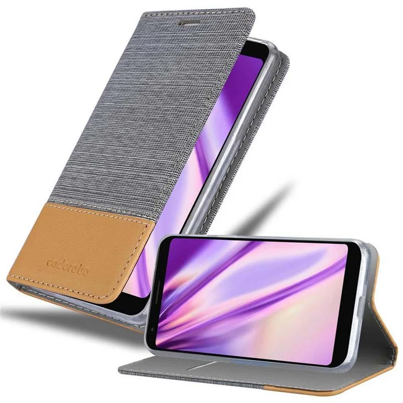 Cadorabo Hülle kompatibel mit Google PIXEL 3 XL Schutzhülle mit Magnetverschluss, Standfunktion und Kartenfach