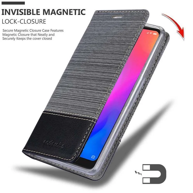 Cadorabo Hülle kompatibel mit Xiaomi Mi A2 LITE / RedMi 6 PRO Schutzhülle mit Magnetverschluss, Standfunktion und Kartenfach