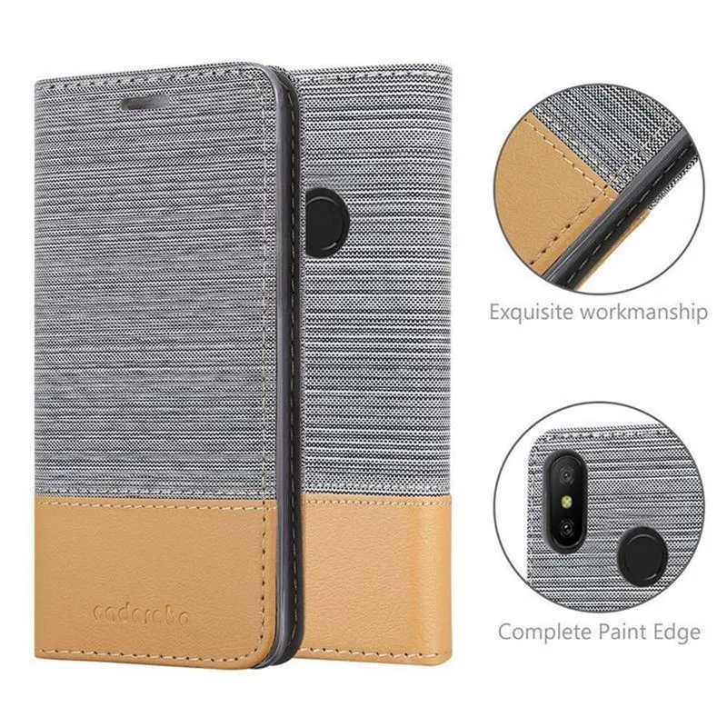 Cadorabo Hülle kompatibel mit Xiaomi Mi A2 LITE / RedMi 6 PRO Schutzhülle mit Magnetverschluss, Standfunktion und Kartenfach