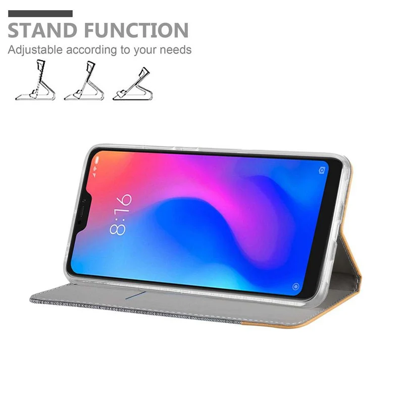 Cadorabo Hülle kompatibel mit Xiaomi Mi A2 LITE / RedMi 6 PRO Schutzhülle mit Magnetverschluss, Standfunktion und Kartenfach