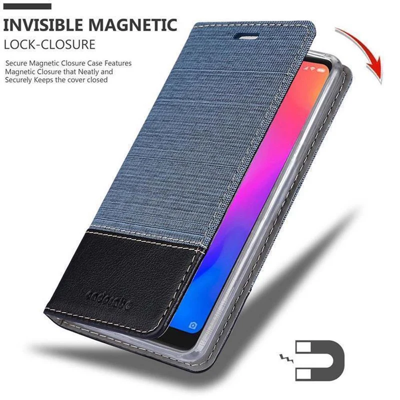 Cadorabo Hülle kompatibel mit Xiaomi Mi A2 LITE / RedMi 6 PRO Schutzhülle mit Magnetverschluss, Standfunktion und Kartenfach